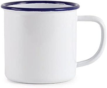 Olympia 6 x taza esmaltada 350 ml 12 fl oz vaso de acero inoxidable apto para lavavajillas