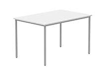 Office Hippo Essentials, Sturdy & Robust Computer, Stylish Home Office, Ideal Desk Table for Any Work Space, Height Adjustable Feet, 5 Year Guarantee, Arctic White, 120 x 80 cm