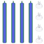 Pawfly Aquarium Air Stone Bar Bubbler 20 cm Bubble Release Tool with 4 Suction Cups Square Oxygen Diffuser for Air Pump Fish Tank and DWC Bucket, 4 Pack