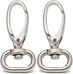 Wuuycoky Silvery 0.8" Inner Diameter Oval Ring Large Olive Buckle Lobster Clasps Swivel Snap Hooks Pack of 6