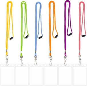 24 Bright Lanyards with ID Badge Holders Quick Release Safety Lanyard for Kids Hall Pass Lanyard VBS School Supply