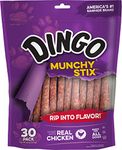 Dingo Munchy Stix Rawhide and Chicken Treat for Dogs, 30 Ct