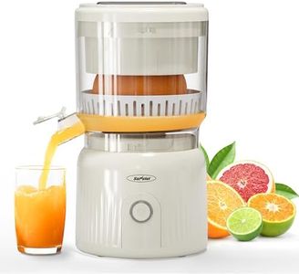SUNVIVIPRO Electric Citrus Juicer, 90W High-Speed Juice Squeezer with 15,000 RPM Pure Copper Motor, Efficient Orange and Lemon Juicer for Soft Fruits, Compact Design with Easy Cleaning, White