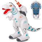 ASH CREATION Electric Remote Control Waking Robot Dinosaur Toy for Kids - Fire Spray Effect, On Wheels, Wireless Remote Control, Sound & Music.