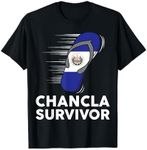 Chancla Survivor El Salvador Funny Salvadoran Flag Spanish T-Shirt