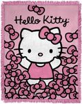 Northwest Hello Kitty Woven Jacquard Throw Blanket, 46" x 60", More Bows