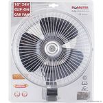 BARGAINGALORE 10" 24V CLIP ON CAR OSCILLATING FAN CABLE SPEED CONTROLLER TRUCK VAN COOLING NEW