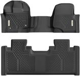 YITAMOTOR Custom Fit Floor Mats Compatible with 2015-2024 Ford F-150 Super Cab/Extended Cab with 1st Row Bench Seats Only, All Weather Protection 2 Row Floor Liner Set Black