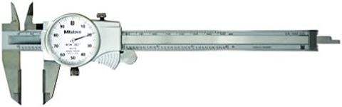 Mitutoyo 505-738 D6 TXWW Dial Caliper, ID, OD Carbide, 0.1"/Rev, 0"-6", 001"