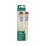 EcoTools Classic Foundation Face Brush, For Liquid, & Cream Foundation, Flat Foundation Brush For Natural Makeup, Buildable Coverage, Synthetic Bristles, Vegan & Cruelty- Free