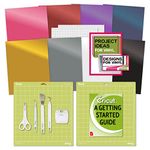 Cricut Machine Beginner Vinyl Bundle, Grip Mats, Tool Set, Premium Vinyl Pack…