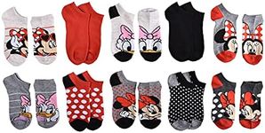 Minnie Mouse Girls' No Show Socks, 