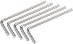 uxcell 1/8" Hex Key Wrench, L Shaped CR-V Repairing Tool 5 Pcs