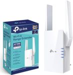 TP-Link AX1800 Dual Band Wi-Fi 6 Range Extender, Broadband/Wi-Fi Extender, Wi-Fi Booster/Hotspot with 1 Gigabit Port & 2 External Antennas, Built-in Access Point Mode, UK Plug(RE605X) (UK Version)