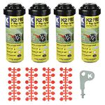 K Rain K2 Pro 3/4" Gear Drive Rotor 5" Pop-Up| 18' - 40' Spray Distance, 40° - 360° Arc Spray Pattern with Full-Circle Gear Driven Rotor | Includes Install Kit (4 Pack)