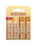 Burt's Bees Lip Balm Multipack, Moisturising Lip Balm Set With Beeswax & Honey, Value Pack, 4x4.25g