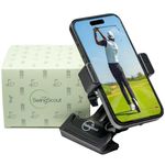 Record Your Golf Swing | The SwingScout | Easy to Use Clip to Your Golf Bag | Phone Golf Bag Mount | No Other Equipment Needed | Quick to Setup | Compatible with Any Cellphone | Perfect Golf Gift