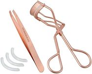 TWEEZERMAN Beauty Gift Set Including Eyelash Curler and Tweezers for Optimal Eyes Rose Gold