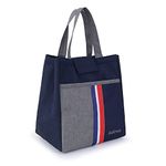 ADIRSA CP3032 Navy Blue Lunch/Tiffin/Storage Bag for Office, College & School - Canvas