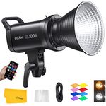 GODOX SL100Bi 100W LED Video Light 2800-6500K TLCI≥97 CRI≥96,Dimmable Continuous Lighting with Bowens Mount for Video Recording Outdoor Shooting