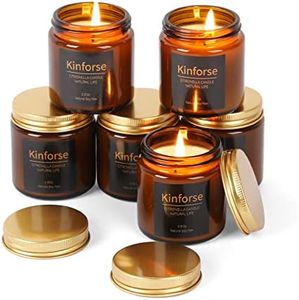 Citronella Candles Outdoor and Indoor, Citronella Scented Candles for Home, 20 Hour x 6 Candles, 100% Natural Soy Wax Aromatherapy Candles Gift Set for Indoor or Outdoor, Garden, Patio, Camping Picnic