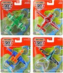 Toptoys2u Bargain Bundles Matchbox Sky Busters Diecast Models 4 Pack Bundle Ocean Theme - Twin Engine Blaze Buster, Cessna Caravan, MBX Twin Boom & Sea Arrow