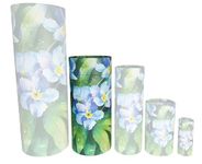 Forget Me Not Flowers Scatter Tubes for Adult Ashes – Biodegradable Cardboard Cremation Urns (Medium), Multicolor