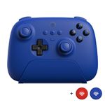 AKNES 8BitDo Ultimate Bluetooth Controller with Charging Dock,Wireless Pro Controller with Hall Effect Sensing Joystick,Compatible with Nintendo Switch, Windows and Steam Deck - Blue