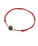 Good luck red cord bracelet, Jadeite Bracelet, Lucky Jade Bracelet, Wish Bracelet, Protection Bracelet, Red string, 14k gold filled, Amulet Anklet.