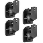 WALI Speaker Wall Mounts, Bookshelf Speaker Wall Mount Brackets, Surround Sound Speaker Mounts, Hold up to 7.7 lbs, (SWM402), 4 Pack, Black