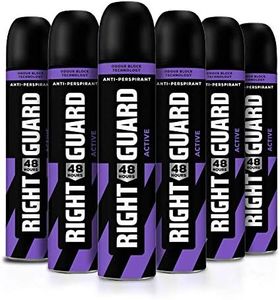 Right Guard Mens Deodorant, Total Defence 5 Active Protection Anti-Perspirant Spray, Multipack 6 x 250 ml
