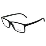 Polo Ralph Lauren Men's PH2126 Prescription Eyewear Frames, Matte Black/Demo Lens, 55 mm