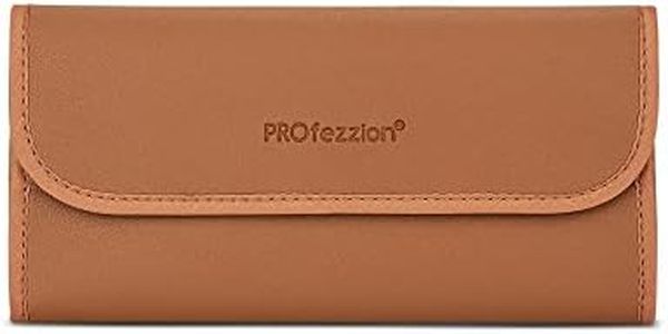 PROfezzion 4-Pocket Foldout Filter Pouch for 82mm Camera Lens Round Filter, Shock Resistant & Anti Scratch Photography Filter Case, Filter Carry Case with Microfiber Cleaning Cloth