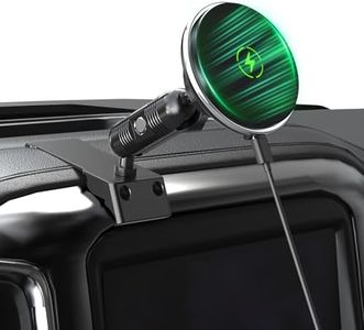 Wireless Charger Magnetic Phone Mount Compatible with 2019-2026 Chevy Silverado HD, 2019-2021 GMC Sierra 1500 & 2020-2023 Sierra HD with 7"/8" Display, Metal Phone Holder Bracket for All Smartphones