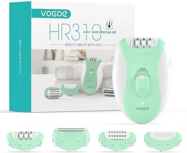 VOGOE Depiladora Electrica Mujer,Maquina Depilar 4 en 1 con 2 Velocidades, Recargable e Inalámbrica, 21 Pinzas Cubiertas, epilator para Cara Piernas Brazos Axilas Bikini, Verde HR310