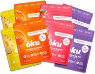 ōku Energy Chews Variety Pack of 8 - Natural Caffeine with Coconut Water, Allulose & Fiber - Perfect for Runners, Travelers & Anyone Needing a Boost, Non-GMO - Gluten Free - Vegan Snacks