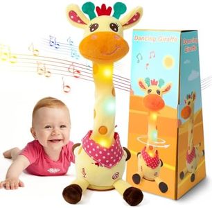 Emoin Musical Giraffe Baby Toys 6 to 12 Months Singing 10 Children's Songs, Talking Dancing Giraffe Developmental Toy Mimicking and Recording, Repeat Giraffe Light Up Boys Girls Toys