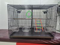 Imported Birds Cages with Removable Partition for Canary,Finches,Budgies,Lovebirds, Cocktail,Conures for All Small and Medium Size Birds with 1 Swing and 1 Ladder and 2 Perch Sticks-Colors May Vary