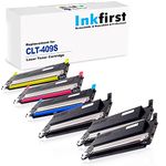 6 Inkfirst® High Yield Toner Cartridges CLT-K409S, CLT-C409S, CLT-M409S, CLT-Y409S Compatible Remanufactured for Samsung CLP-315 CLP315 Black, Cyan, Magenta, Yellow (1 Set + 2 Black) CLX-3170 CLX-3175FN CLX-3175FW CLP-310 CLP-315 CLP-315W 409S 409