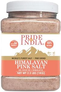 Pride Of India - Pure Himalayan Pink Salt - Enriched w/ 84+ Natural Minerals, Fine Grind 2.2 Pound (35.2 oz.) Jar - Himalayan Salt, Himalayan Pink Salt, Pink Himalayan Salt, Grind Salt, Pure Rock Salt