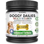 Doggy Dailies | Vitamins Supplements For Dogs | Skin & Coat | Probiotics + Joint Support 24 Vitamins & Minerals puppy to Senior Multivitamin