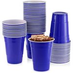 Wanna Party Game Beer Pong Glasses Blue Color/Tall Drinking Glasses 16 oz/Beer Pong Cups -Set of 20.Fun Games Perfect for Bachelors/Bachelorette Party/Cocktail Party/Pool Parties