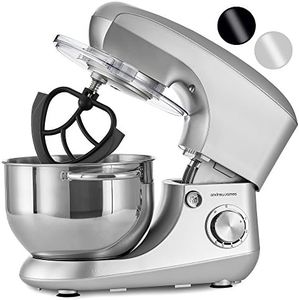 Andrew James Stand Mixer for Baking Food Mixer | 1400W Max | Large 5.5 Litre Bowl 6 Speed Pulse Mode | Kitchen Cake Mixers | Flexi-Beater Dough Hook Balloon Whisk Removable Splash Guard