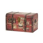 Household Essentials Jumbo Decorative Home Storage Trunk - Luggage Style – Americana Design