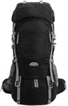 Outplea 60L Internal Frame Hiking Backpack, Black