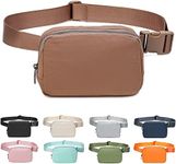 Fanny Belt Bag Waist Pack Crossbody Bags Bum Bag for Running Hiking Travel Workout Adjustable Strap for Women, brown, 20.5 x 5 x 14 centimeters, Stylish