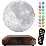 LEVINA Floating Moon Lamp - Levitating Moon Night Light Rotating - Realistic Moon Display 16 Color Modes, LED Light - Desk, Bedroom and Nursery Light