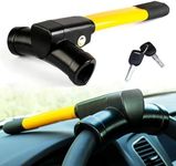 Steering Wheel Lock for Mercedes-Benz GLB X247 EQB W293, Heavy Duty Anti-Theft Car Lock Device, Anti-Theft T-Bar Design, High-Visibility Yellow