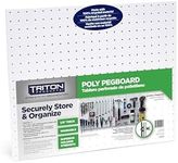 Triton Products 018 DuraBoard 22-Inch W x 18-Inch H x 1/8-Inch D Polypropylene Pegboards with 3/16-Inch Hole Size | White | Set of 2