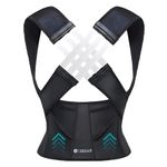 ZEDAN Neoprene Posture Corrector Back Support Belt | Posture Corrector Belt For Back & Shoulder | Back Straightener Brace For Spine & Body Posture Correction | For Men & Women | Free Size (Style 03)